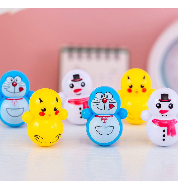 抖音同款叮当猫不倒翁玩具网红蓝胖子不倒翁机器猫扭蛋幼儿园礼品