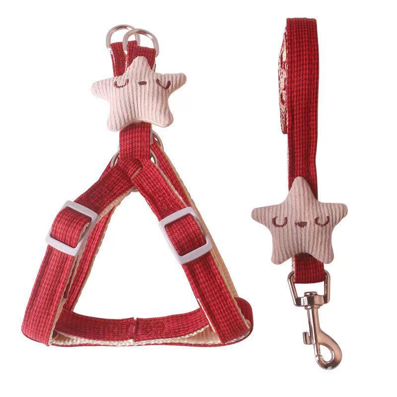 Dog Rope Dog Pet Hand Holding Rope Houndstooth Starfish Cat Chest Strap Dog Chain Dog Leash Pet Supplies