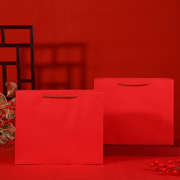 现货红色礼品袋送礼手提袋结婚伴手礼袋喜糖袋批发喜庆纸袋回礼袋