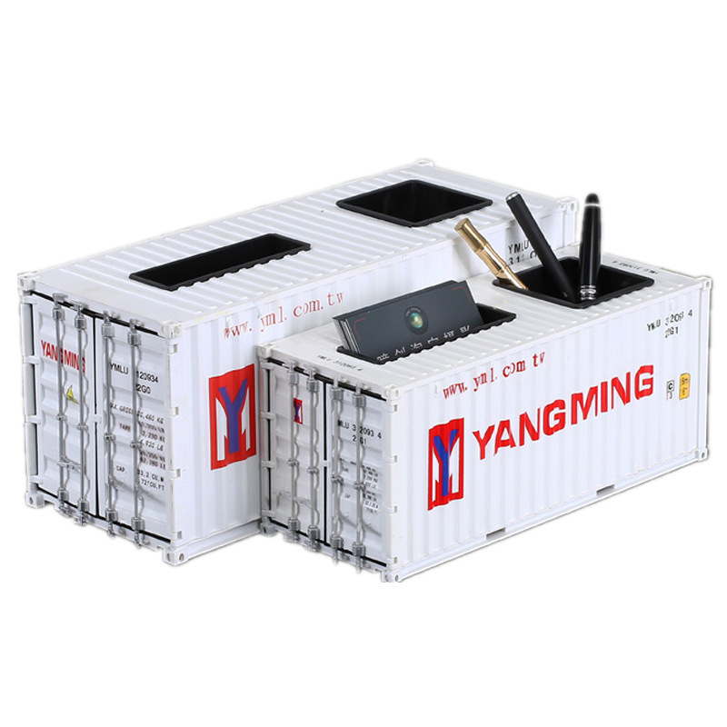 logo货代办公室礼品集装箱模型纸巾盒yangming阳明货柜