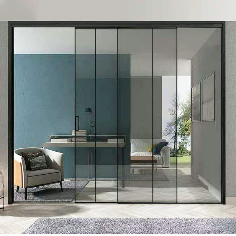 卡梵三联动推拉门窄边玻璃门厨房玻璃推拉门阳台推拉门隔断门