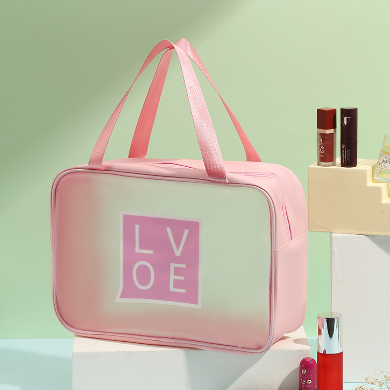 Love Printing Cosmetic Bag Special-Interest Design Women's Cosmetics Storage Bag Convenient Travel Storage Wash Bag Wholesale