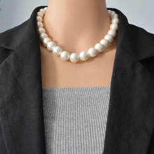 人造珍珠项链女欧美时尚款复古洋气锁骨链chocker网红颈链配饰潮
