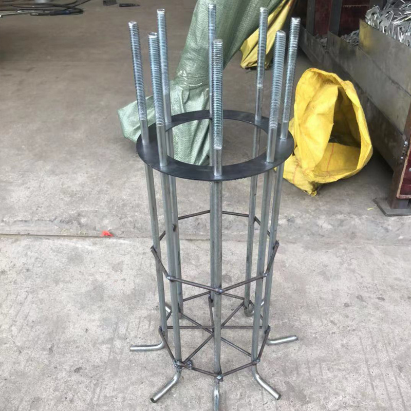 庭院灯预埋件折叠地笼基础高杆灯太阳能路灯灯杆监控杆地脚