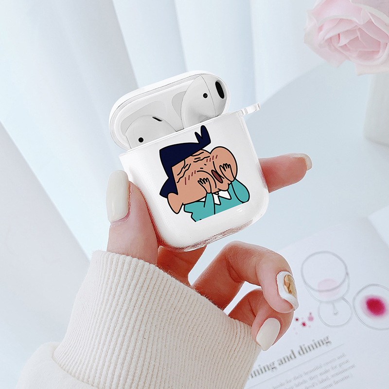 贝莉卡airpods pro蜡笔小新耳机套 苹果1/2代适用硅胶软3代保护壳