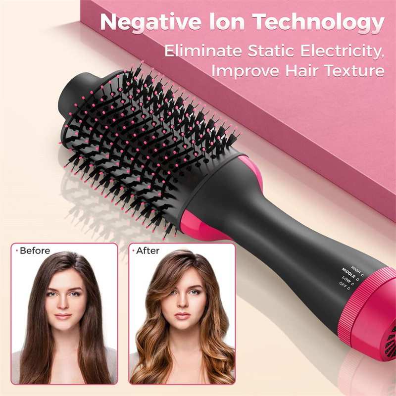 Hot Air Brush Styler and Dryer Hot Air Comb Multi-Function Blowing Combs Three-in-One Blowing Combs