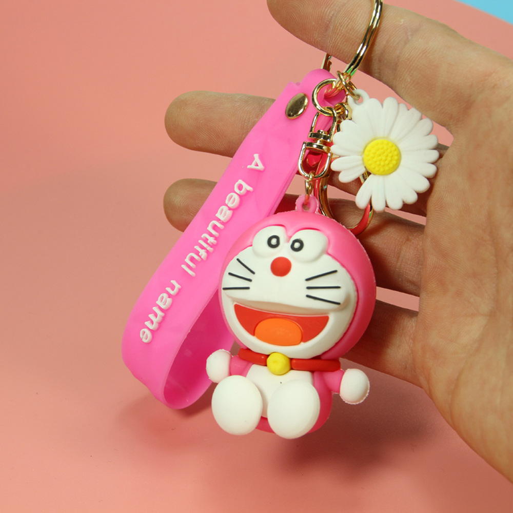 Cute 3d Doraemon Keychain Pendant Crane Machine Pokonyan Doll Wholesale Anime Doraemon Keychain