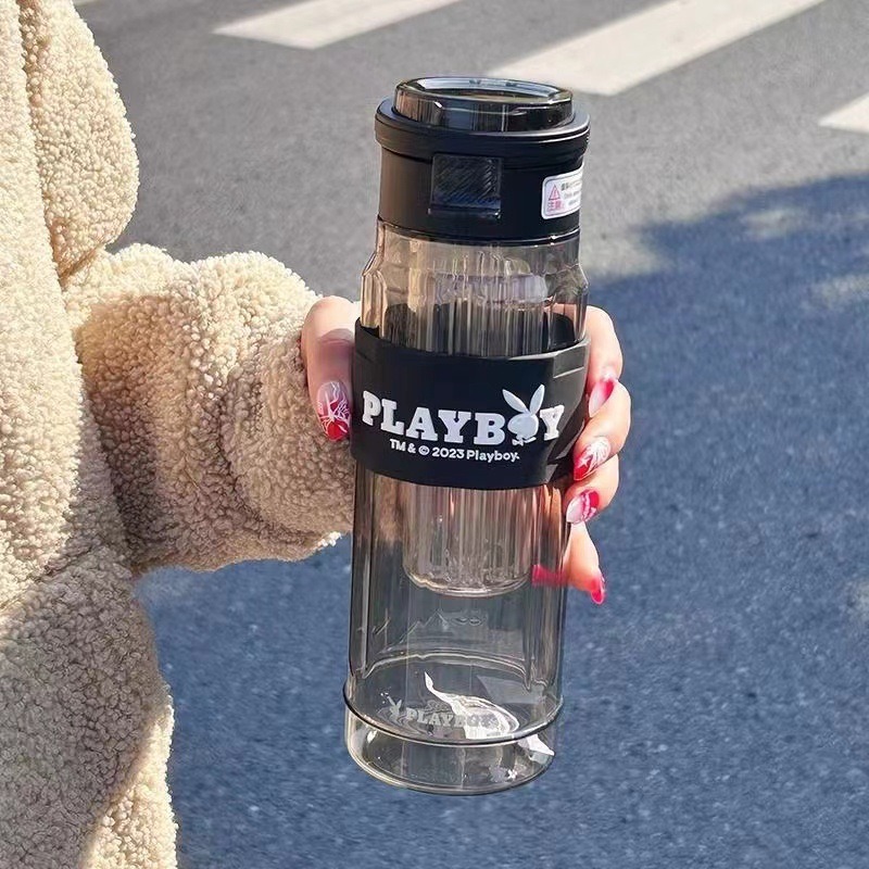 New Baroque Simple Tritan Plastic Cup Female Sports Bottle the Bottle of Jug Large Capacity Solid Color Sports Portable Cup