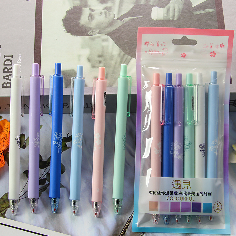 St Head Bag Pressing Pen Cute Stationery Student Large Capacity Exam Gel Pen Office Supplies Signature Pen Wholesale