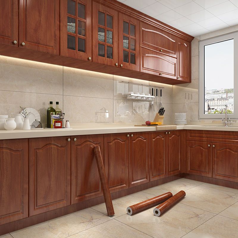 木纹纸橱柜贴纸厨房柜体柜子柜门衣柜家具改色贴膜厂家批发跨境