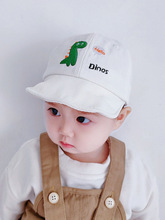 儿童卡通恐龙鸭舌帽春季新款婴幼儿帽子薄款软檐帽男女宝宝遮阳帽