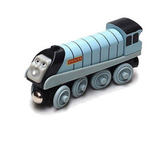实木小汽车火车头磁性连接儿童车模手推车滑行益智轨道玩具