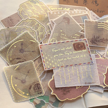 烫金邮票贴纸复古远方车票手账日记装饰拼贴素材和纸贴画