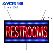跨境直销高亮招牌 洗手间LED电子招牌 LED RESTROOMS SIGN 指示牌