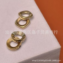 藏式黄铜石页圆卡环咒点方卡环diy手工编织材料配件隔环