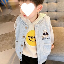 幼儿园马甲儿童春秋新款男童休闲背心上衣坎肩洋气宝夹背心