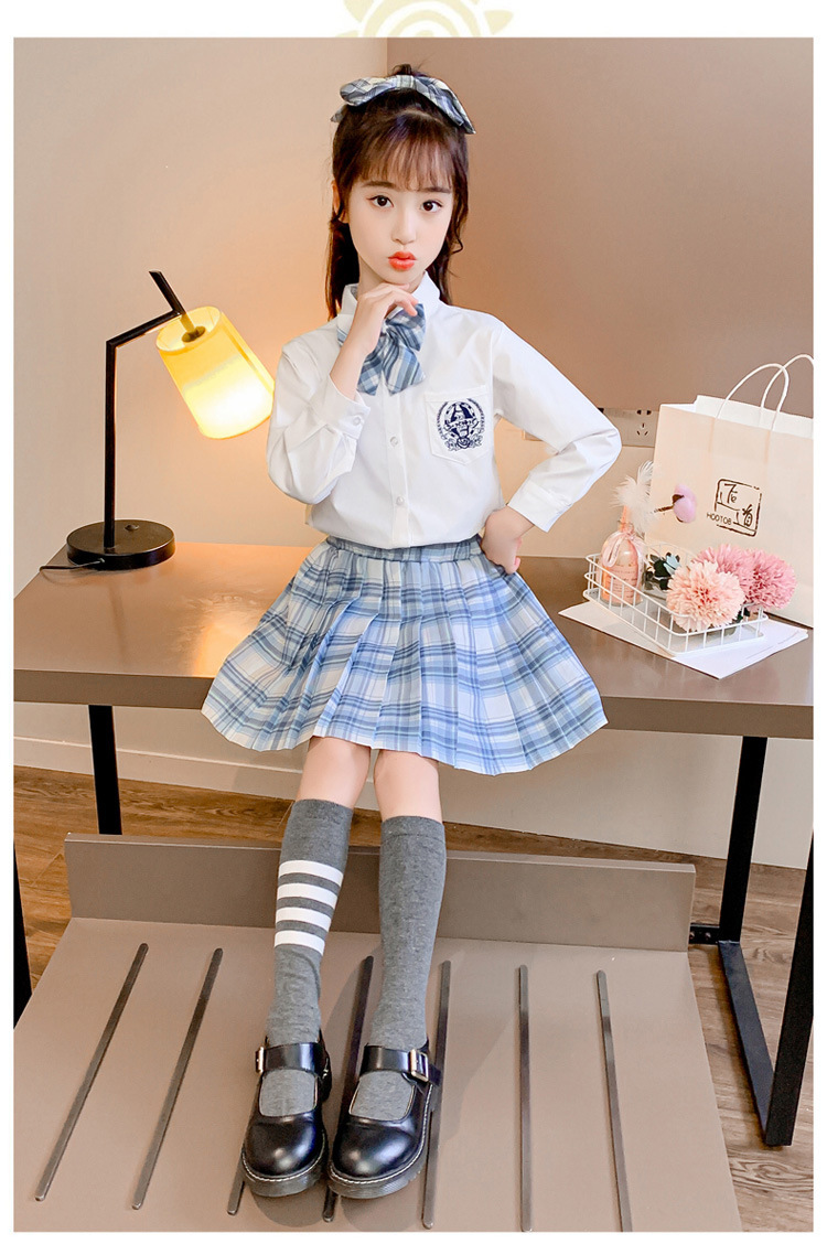 女童秋季套装jk制服学院风10岁12学院风儿童校服春秋女大童小学生