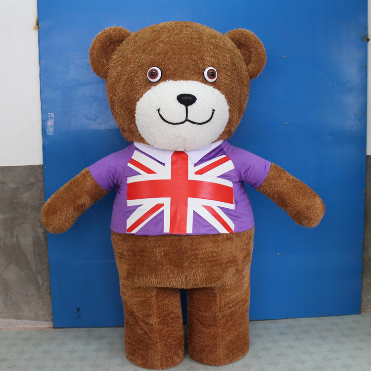 憨憨熊卡通装演出活动服饰亲子互动道具人穿长毛绒泰迪棕熊人偶