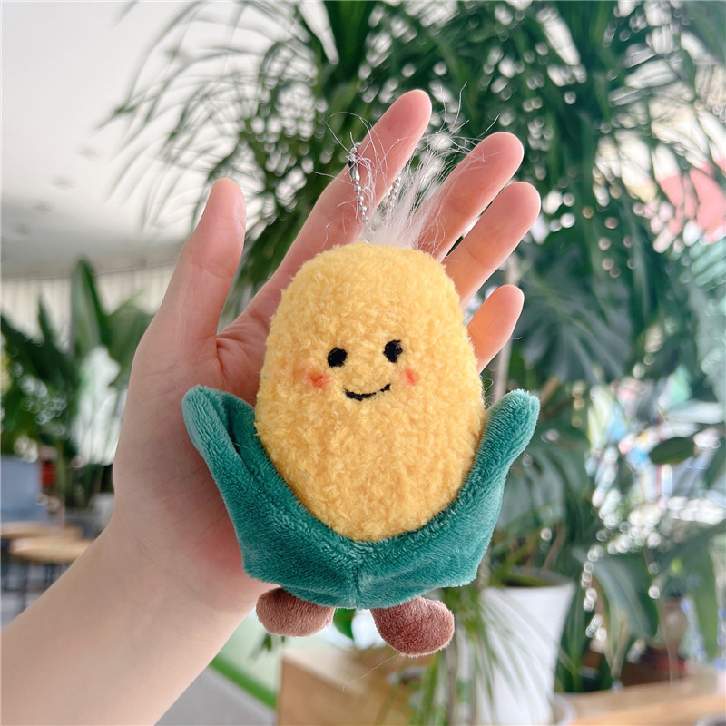 Creative Shape Cute Vegetable Doll Small Pendant Broccoli Cabbage Corn Bamboo Shoots Green Chinese Onion Plush Toys Wholesale