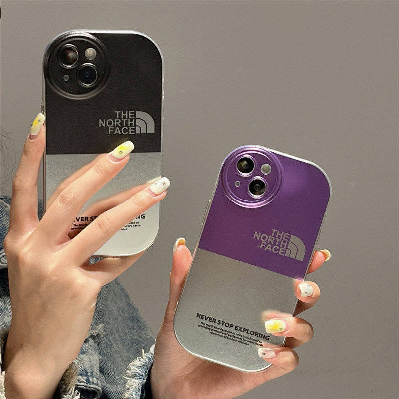 轻奢银潮牌北面iphone14手机壳适用11/12苹果13promax磨砂保护套