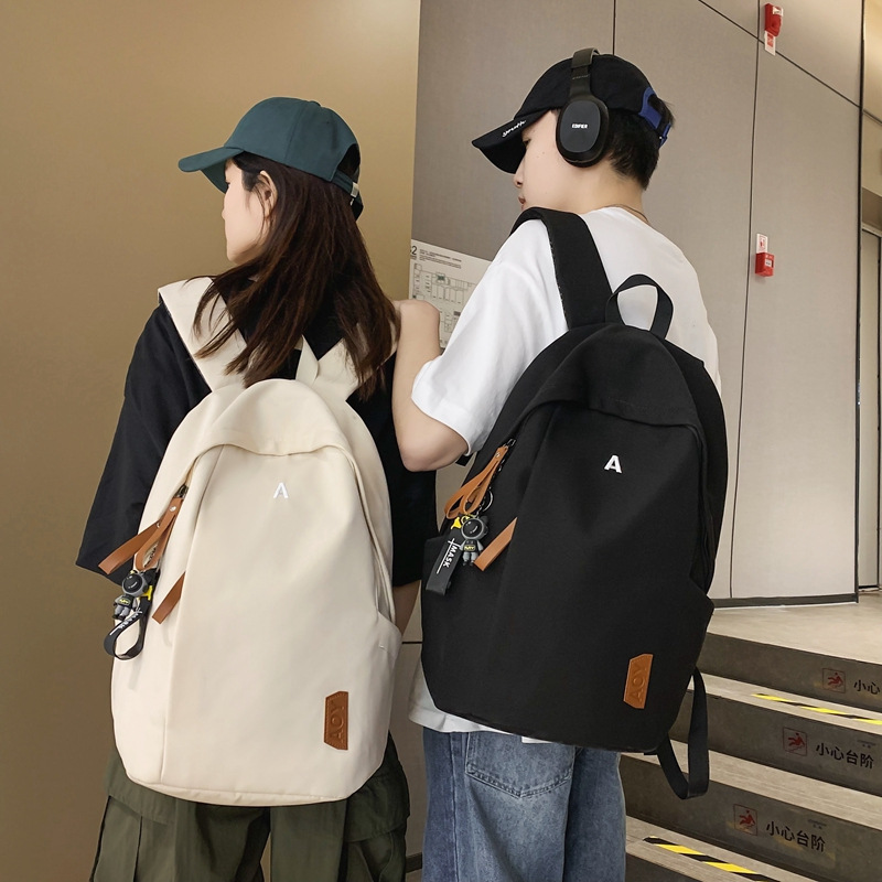 Simple New Fashion School Bag Women's Fashion Korean Style High School and College Student Backpack Women's Fashion Casual Large-Capacity Backpack