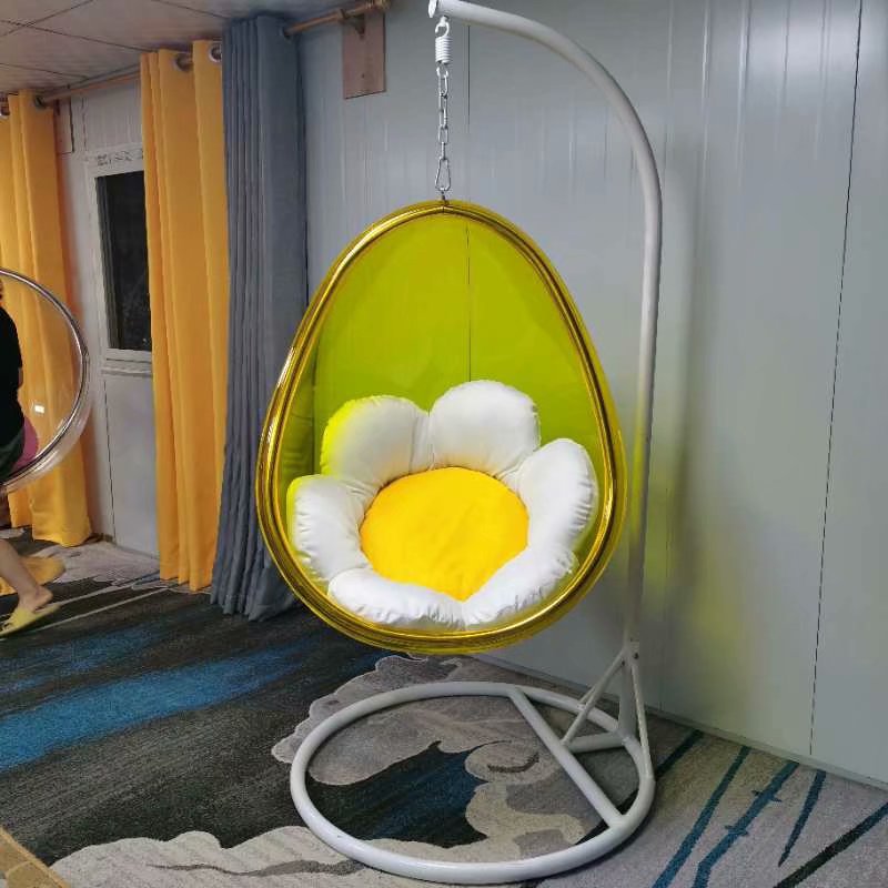 透明泡泡椅网红玻璃球吊椅亚克力吊篮秋千半球形椅吊球太空椅摇椅