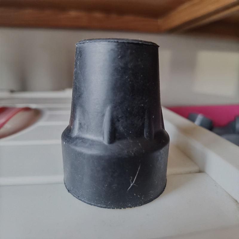 老人腋下拐杖防滑胶头 橡胶加厚脚垫胶套脚套橡胶套 防滑头22黑色