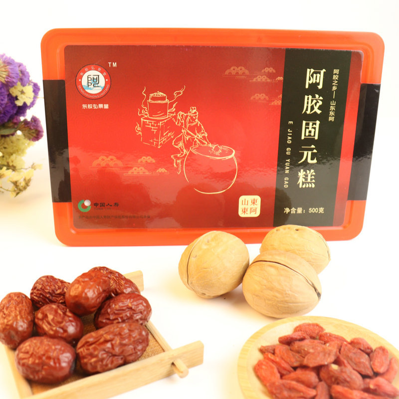 山东特产阿胶糕即食东阿500g阿胶固元糕阿胶膏驴皮阿胶块