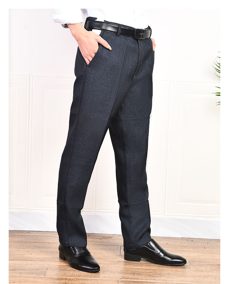 中年男士长裤秋冬季休闲裤中老年人秋季男裤子爸爸加厚款西裤