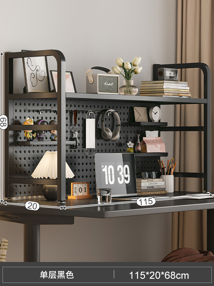 Desktop Wire-Wrap Board Wrought Iron Bookcase Table Shelf Dormitory Layered Storage Rack Desk Household Organizing Rack