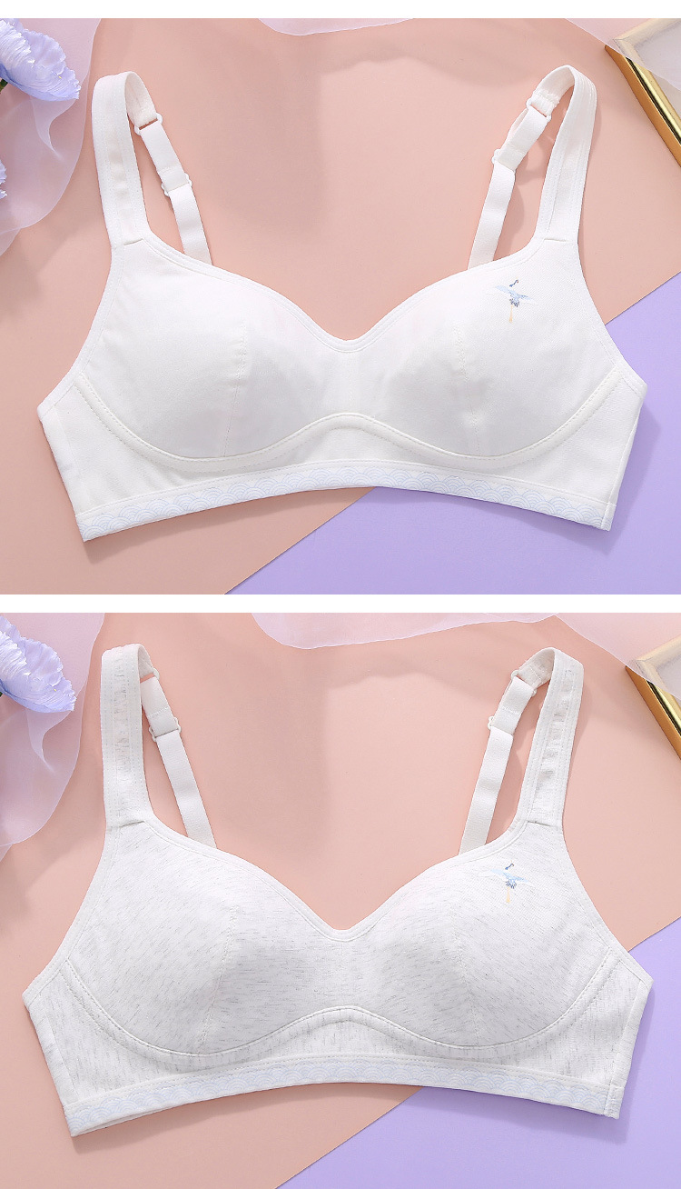女童背心发育期小学生初中生少女文胸纯棉胸衣15岁女孩大童内衣13