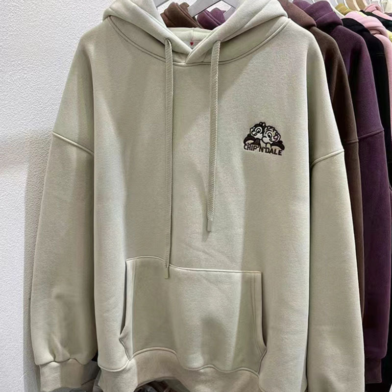 乐町秋冬季新款韩版宽松慵懒风连帽卫衣外套品牌女装批发一手货源