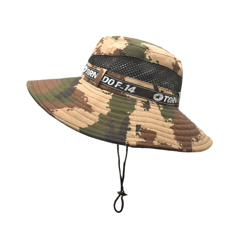 Men's Summer Sun Hat 2023 Foreign Trade Outdoor Fishing Cap Camouflage Mountaineering Sun Hat Female Big Brim Sun Protection Hat