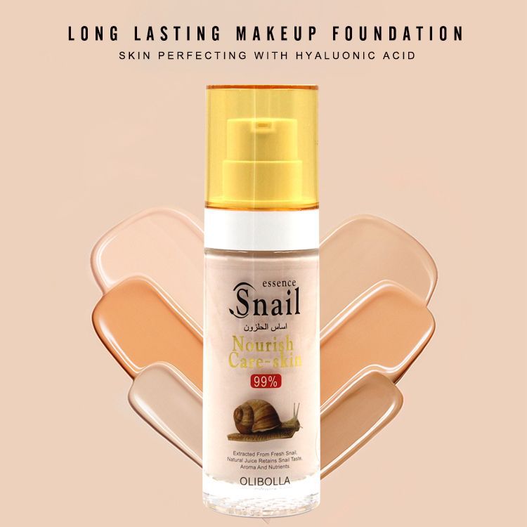 跨境snail液体粉底液 提亮遮瑕按压式哑光持妆养肤美妆化妆品批发