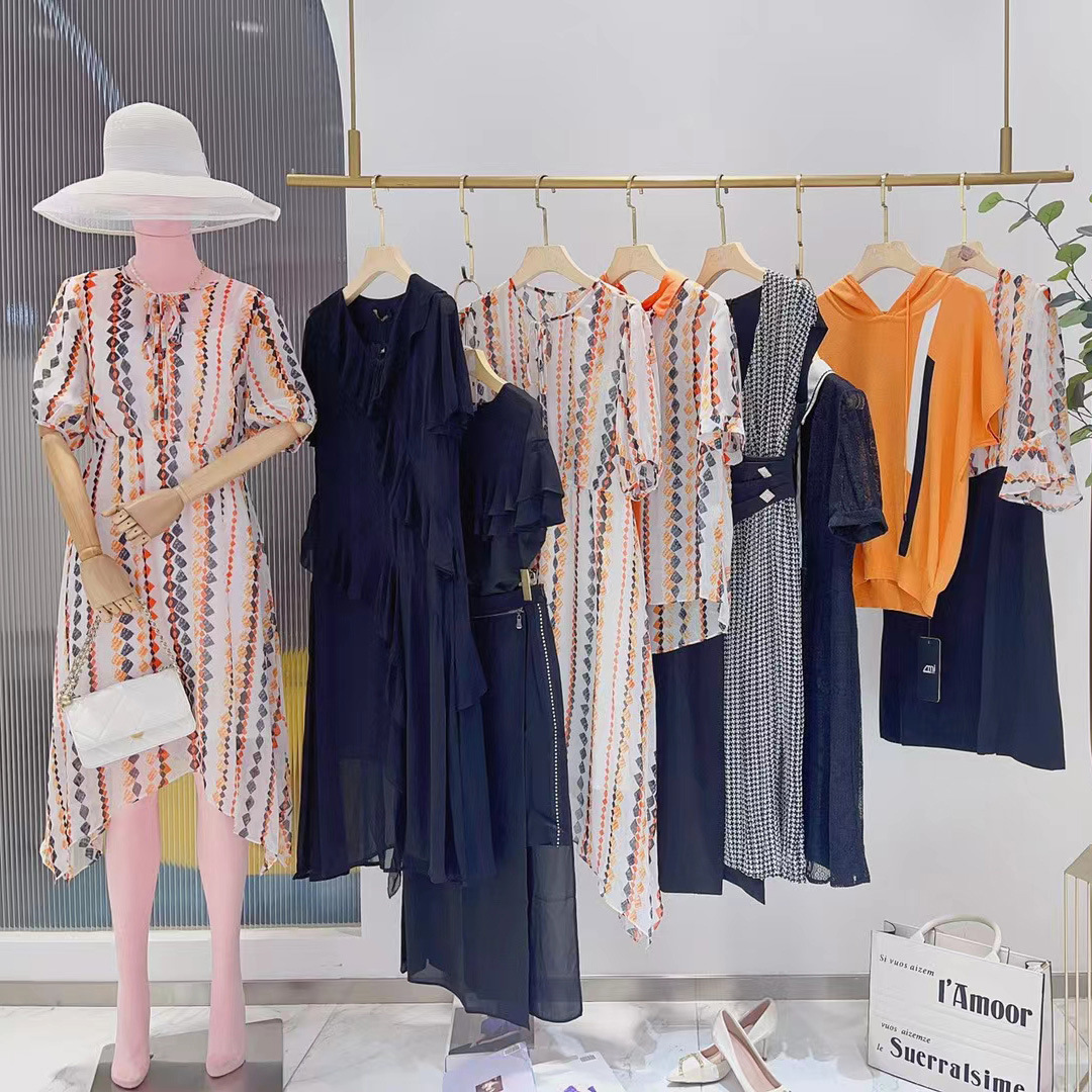 梦奴娇2424秋装品牌女装剪标正品连衣裙批发直播实体一手货源清仓