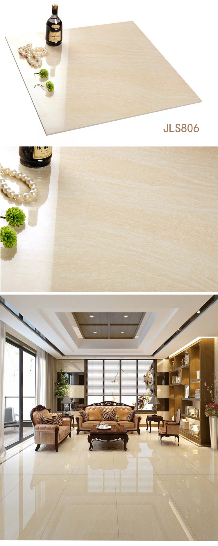 佛山瓷砖亚马逊800*800地砖现代简约客厅饭厅卧室加厚加白地板砖