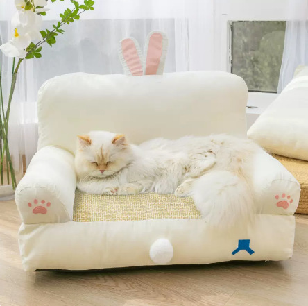 Four Seasons Universal Summer Cat Bed Pet Dog Bed Summer Removable and Washable Small Dog Kennel Summer Mat Cat Nest Cat Sofa