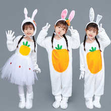 儿童小兔子演出服大灰狼小白兔动物表演服装幼儿兔子演出舞蹈纱裙