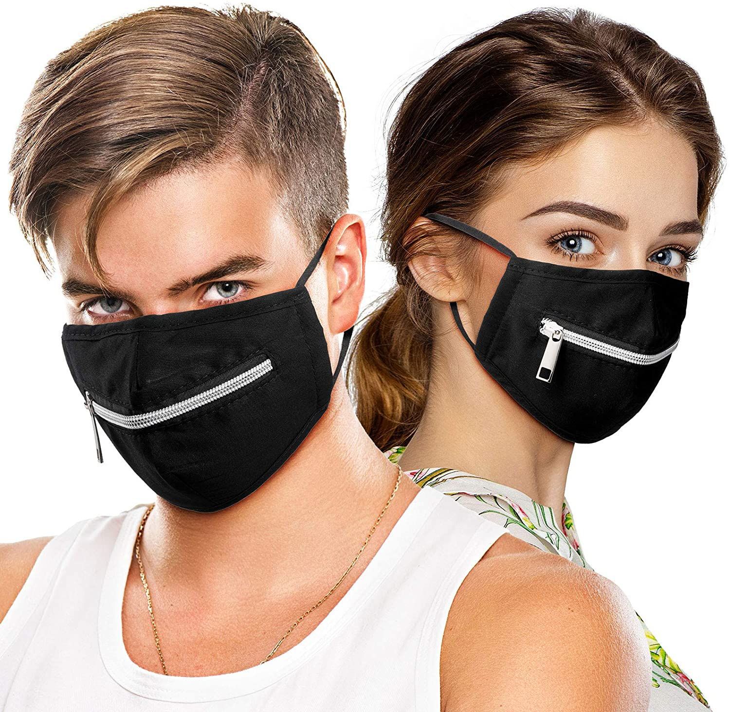 可调节拉链开口防护口罩外贸新款防晒防护棉拉链口罩跨境专供