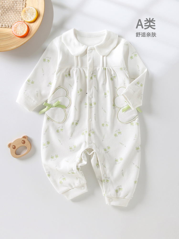 0-1 August Baby Jumpsuit Newborn Baby Clothes Four Seasons Baby Clothes Newborn Clothes Romper Spring and Autumn