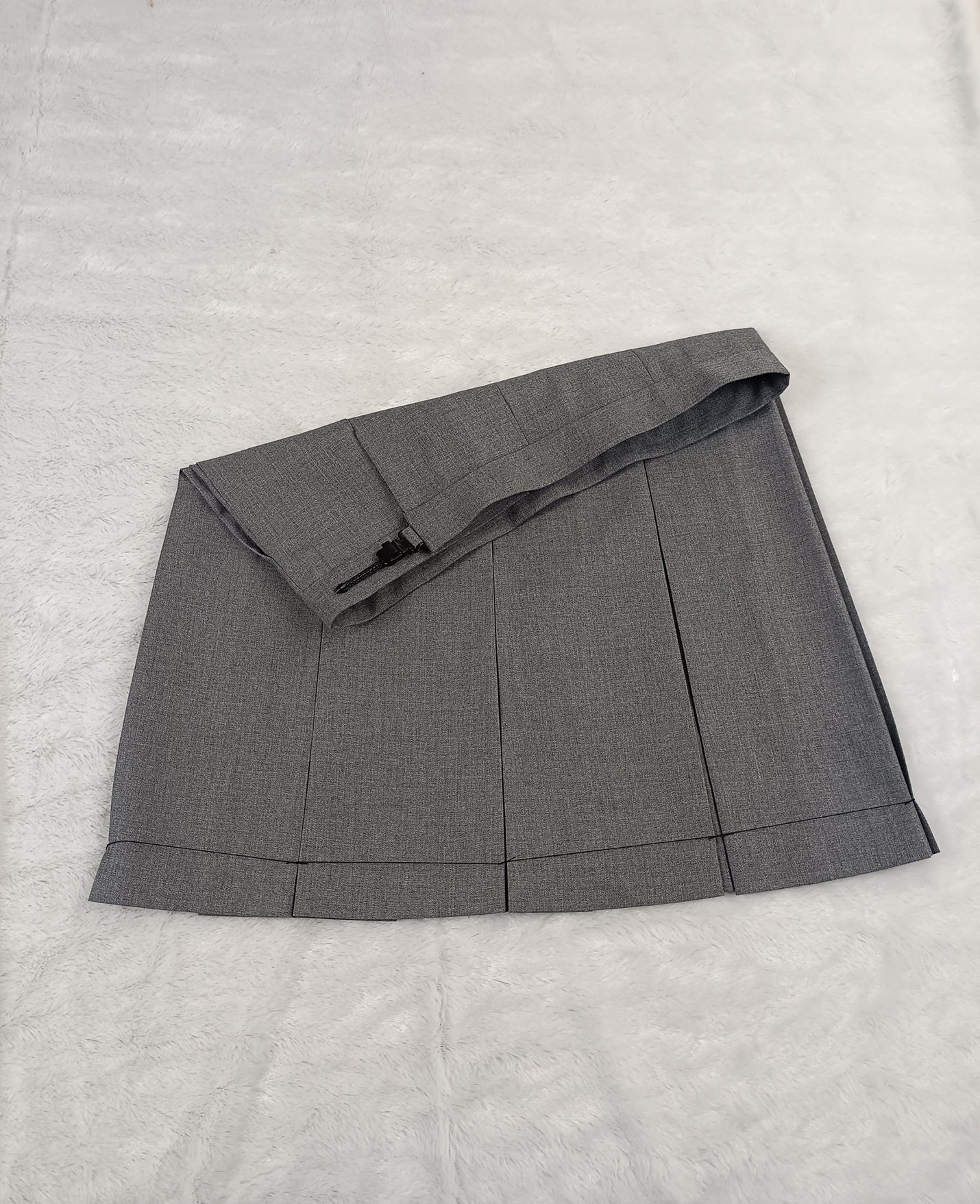 【灰色八箱褶】日系正统日常款tr纯色百褶裙学院风厂家批发 3长度