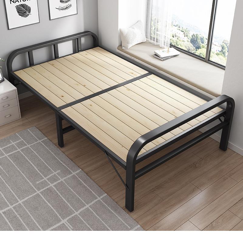 重庆方舱医院折叠床实木床板房用成人简易午休床加固铁床单人床