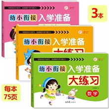 幼小衔接入学准备测试大班学前练习册整合教材语言数学拼音大练习