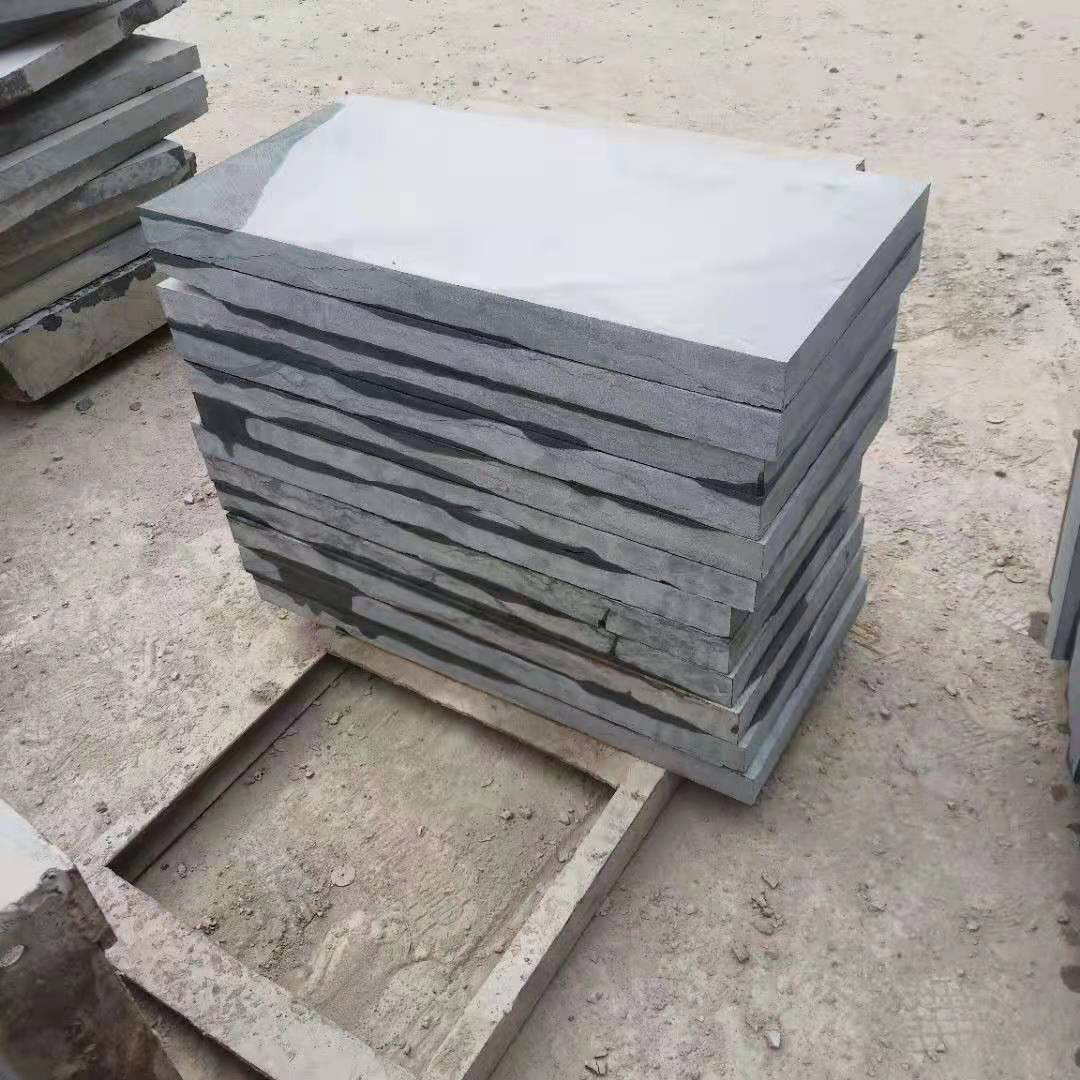 机切面青石板户外花园垫脚石庭院防滑汀步石铺路砖公园复古石板材