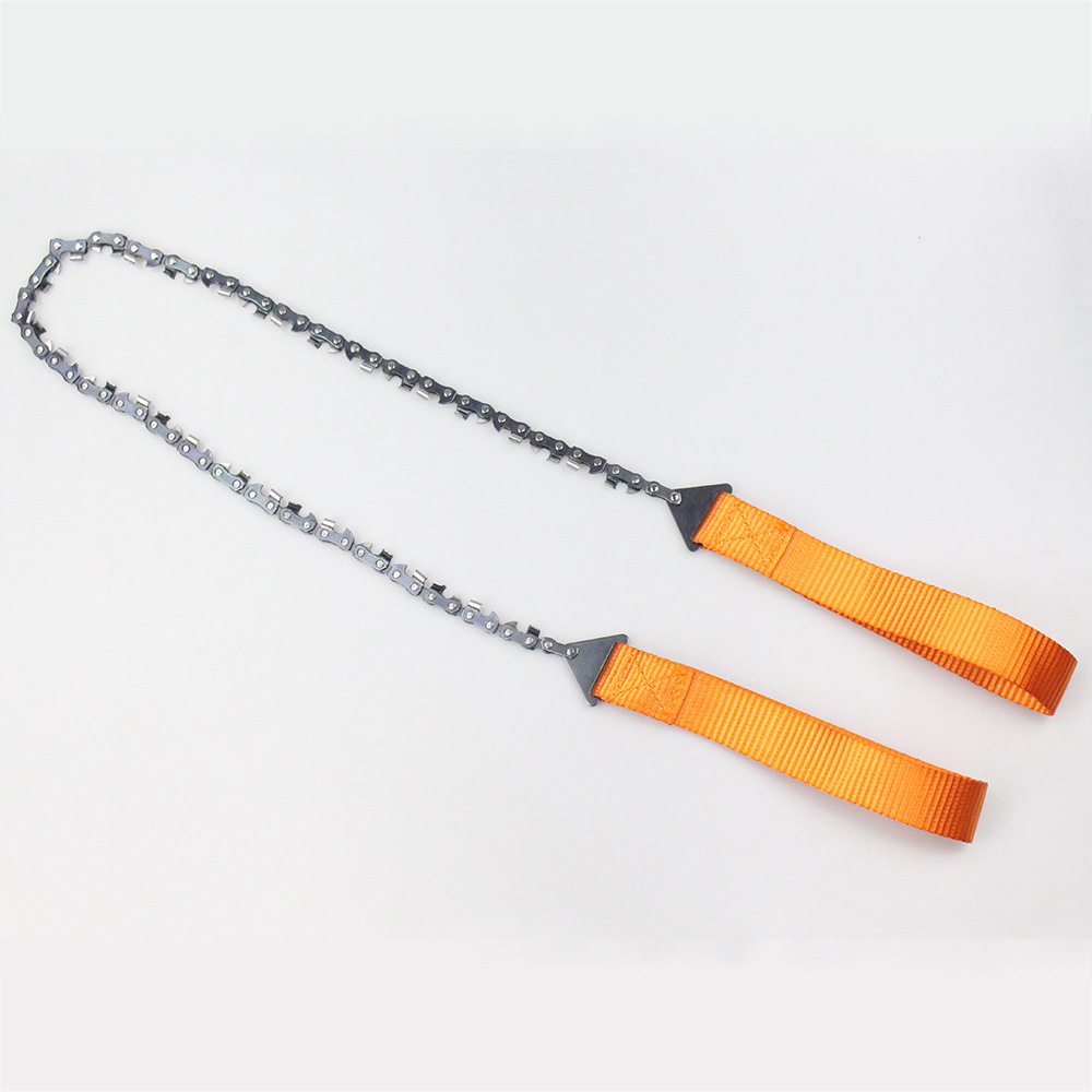 户外33齿手拉链锯 便携式野营求生链锯 口袋园林伐木线锯edc工具