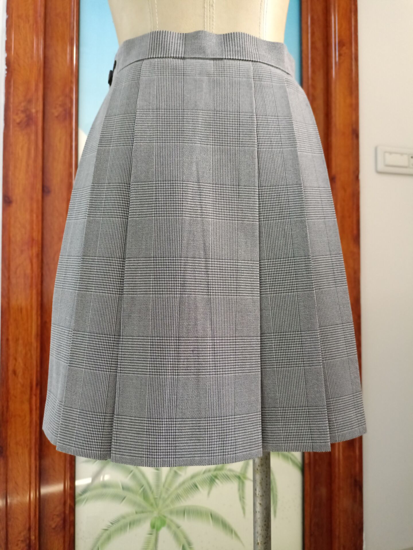 灰格前箱褶---成品格日系正统jk制服百褶裙格裙半身裙定位线3长度