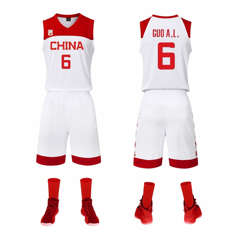 中国队篮球服套装国家队男篮比赛易建联郭艾伦周琦赵睿篮球服印号