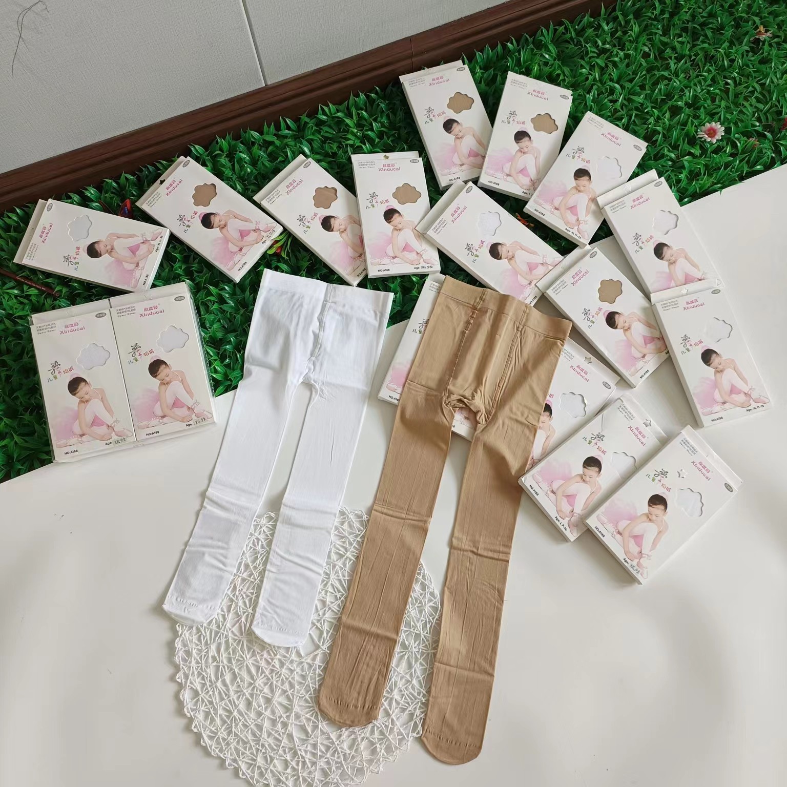 舞蹈裤儿童连裤袜六一节春夏款白色肤色耐穿高弹女童练功薄打底裤