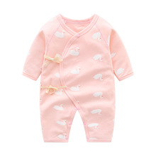 婴儿连体衣夏季纯棉薄款宝宝睡衣夏装和尚服哈衣女新生婴儿儿衣服