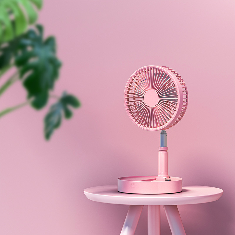 small fan Desktop Usb Charging Small Electric Fan Dormitory Silent and Portable Mini Fan Desktop Folding Telescopic Fan